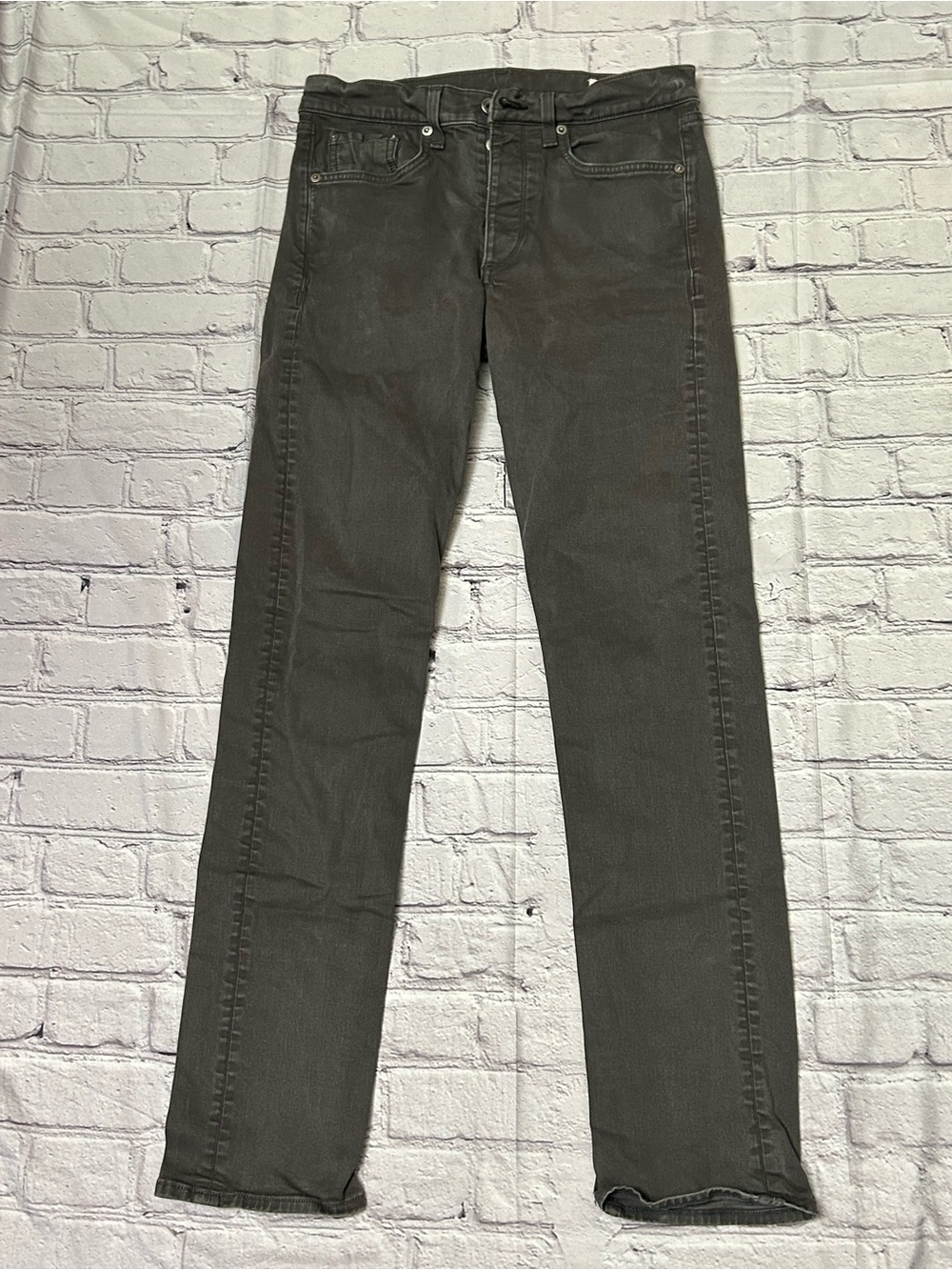 rag & bone Men's Slim Straight Jeans - Charcoal Gray